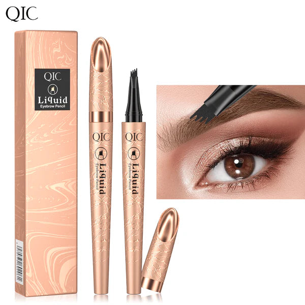 ✏️ BUY 1 GET 1 FREE! ✨ 3D Microblading Eyebrow Pencil – 4-Prong Tip, Waterproof & Natural Hair-Like Strokes 🖌️