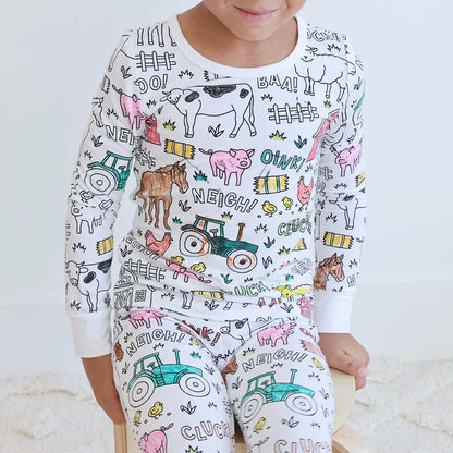 🎅Christmas Pre-sale🎁🎨DIY Cartoon Colorable Pajamas for Kids