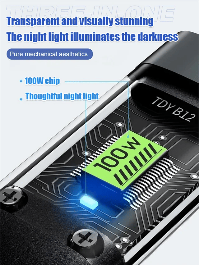 🎉Limited Time Buy 1 Get 1 Free🎉Transparent Luminous Super Fast Charging 3-in-1 Data Cable⚡
