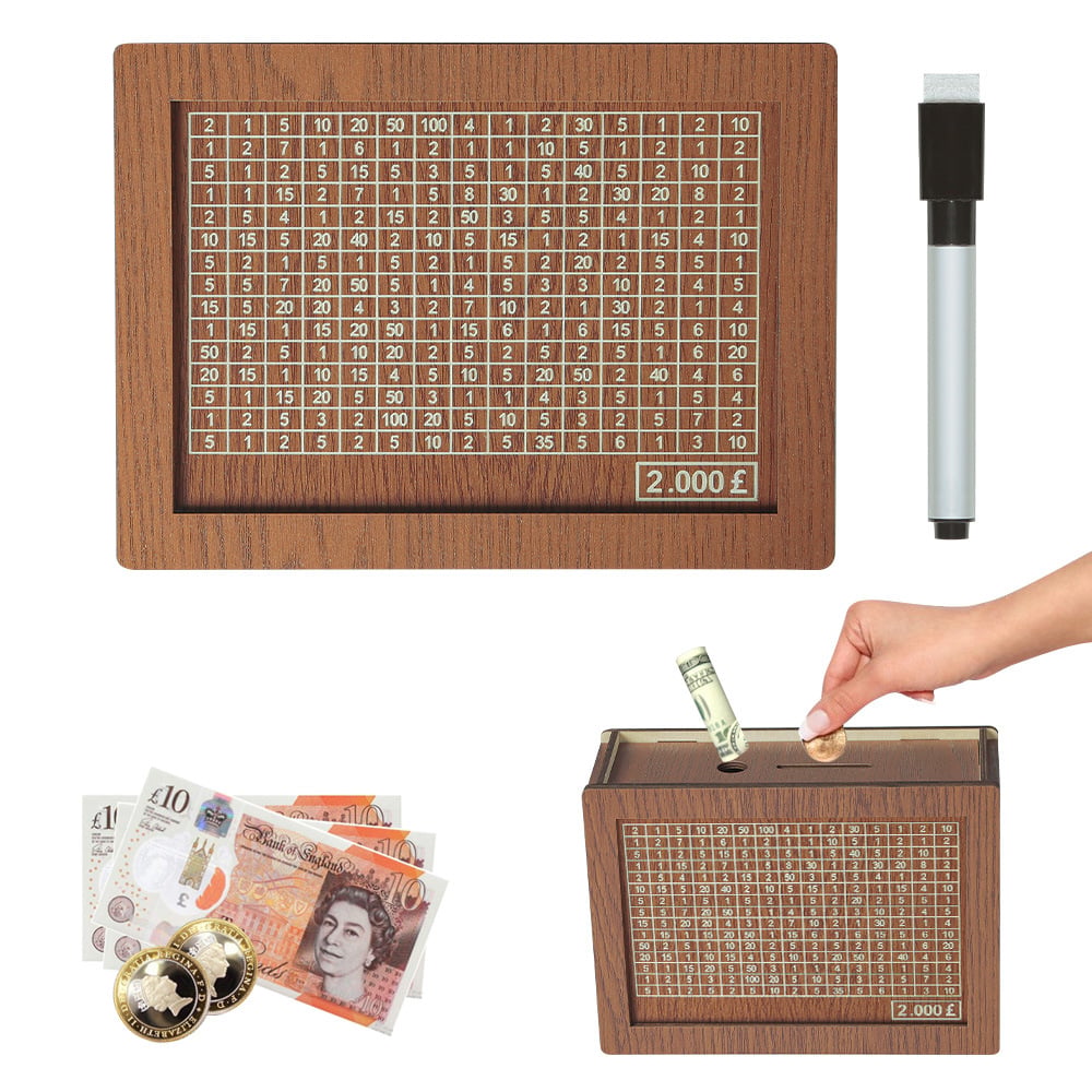 🎁 Hot Sale 49% OFF 🔥Retro Style Wooden Money Box with Counter Piggy Bank Handmade Saving Money Goal Piggy Bank