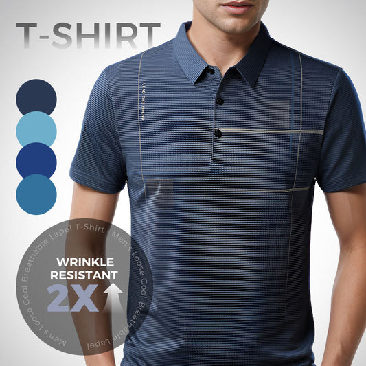 Men's Loose Cool Breathable Lapel T-Shirt
