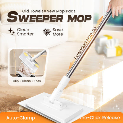 💥Hot Sale 💥Disposable Dust Mop with 4 Reusable Cloths