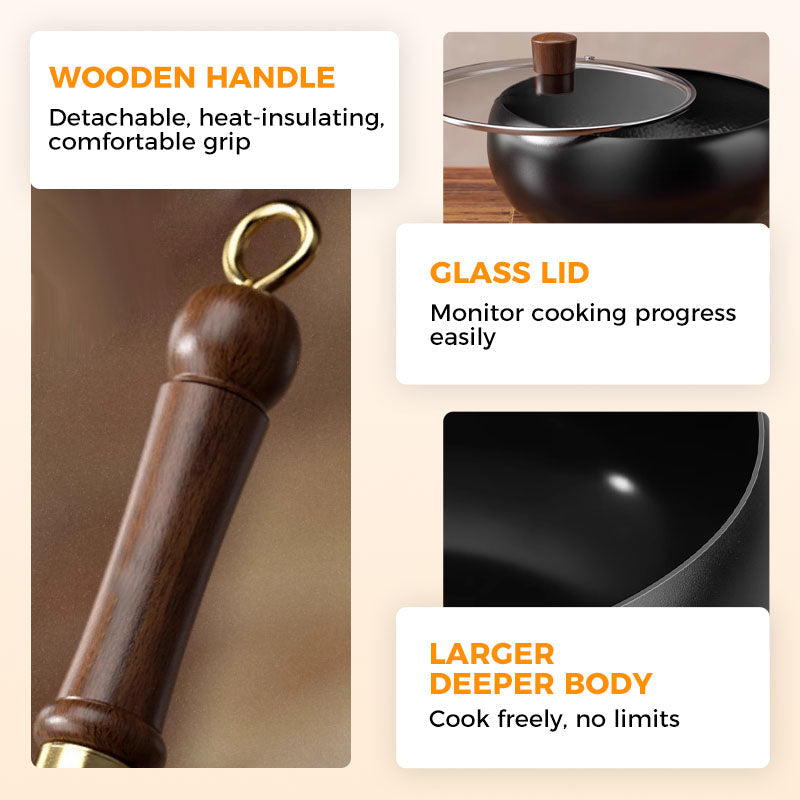 🔥Hot Sale 50% OFF🔥Uncoated Thick Iron Pot
