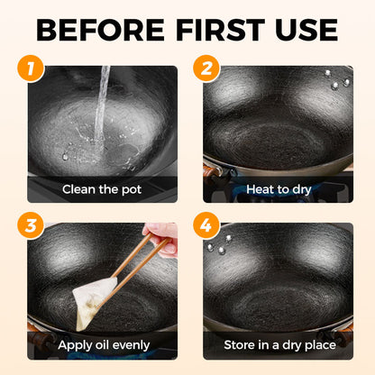 🔥Hot Sale 50% OFF🔥Uncoated Thick Iron Pot