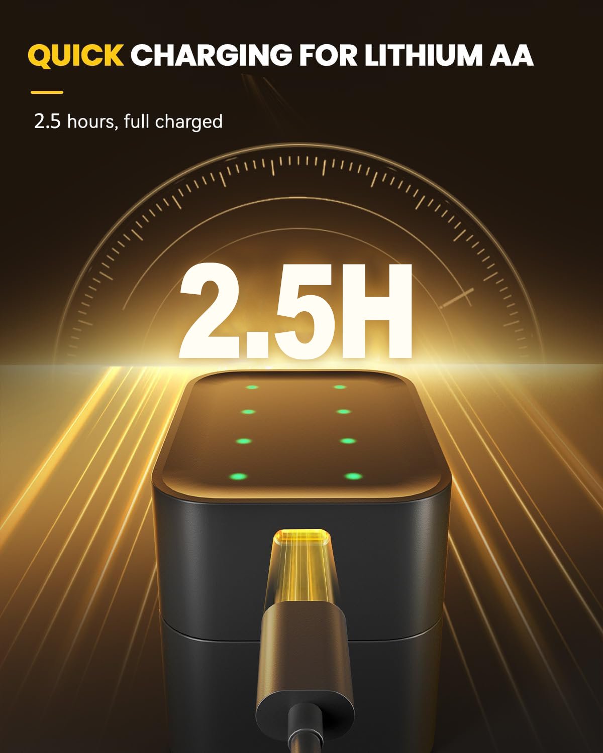 🏆Flash Sale⚡50K+ SOLD! Almost Gone-💥🎁🔋Charging Compartment - Rechargeable Aa/Aaa Lithium Battery