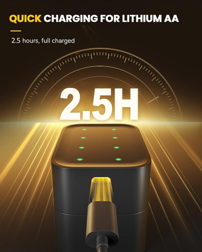 🏆Flash Sale⚡50K+ SOLD! Almost Gone-💥🎁🔋Charging Compartment - Rechargeable Aa/Aaa Lithium Battery