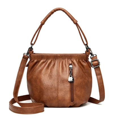 🔥Casual Pleated Bucket Soft Leather Handbag Shoulder Bag