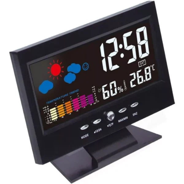 🌡️ 50% OFF NOW! ✨ Digital LED Weather Station - Temperature & Humidity Monitor with Forecast Display & Table Alarm Clock 📊⏰