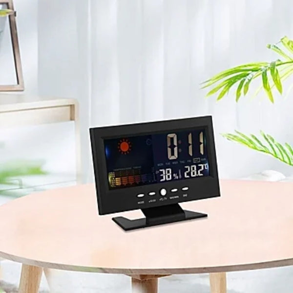 🌡️ 50% OFF NOW! ✨ Digital LED Weather Station - Temperature & Humidity Monitor with Forecast Display & Table Alarm Clock 📊⏰