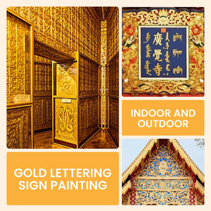 🔥Waterproof gold leaf paint for arts, paintings and crafts