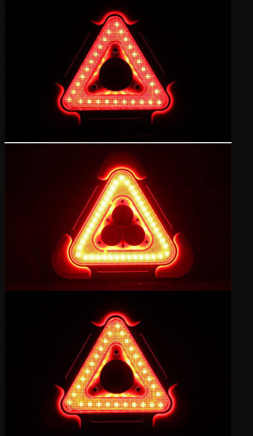 🔥2026 New Arrival🔥 2-IN-1 Solar Emergency Triangle Warning Light at the Roadside