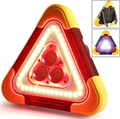 🔥2026 New Arrival🔥 2-IN-1 Solar Emergency Triangle Warning Light at the Roadside