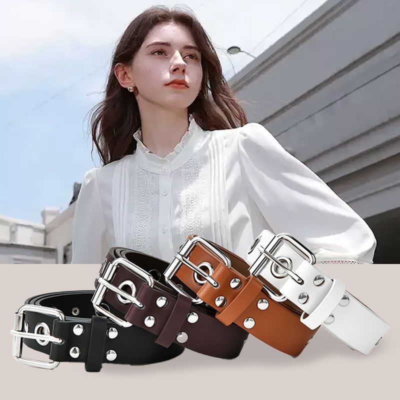 Women's Punk-style Pin-buckle Leather Belt