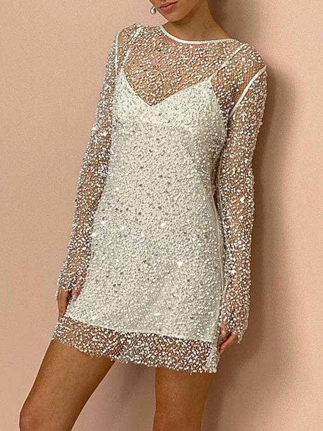 🔥2025 Hot Sale -  49% OFF💃 Women's Two Piece Sexy Sequin Dress