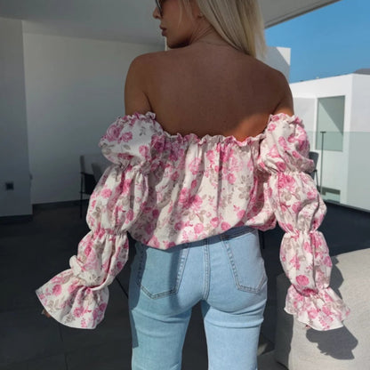 🌸Spring Specials🌸Floral Print Smocked Off-the-Shoulder Top