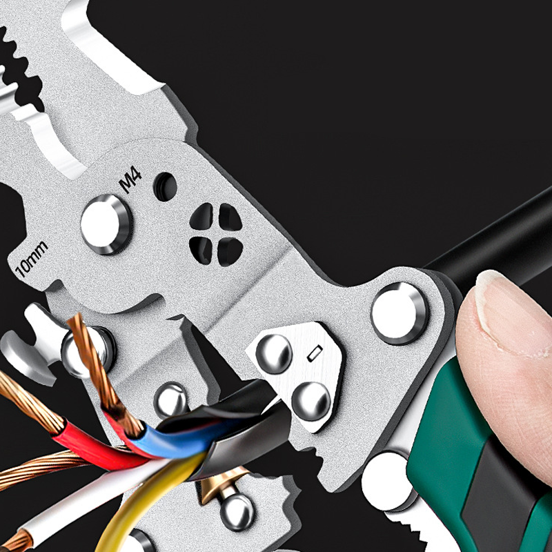 Multifunctional Foldable Wire Stripping Scissors with Electrical Test