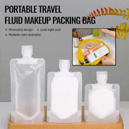 (🎁Get a £3 discount on your first purchase ) Portable Travel Fluid Makeup Packing Bag(10 Pcs）