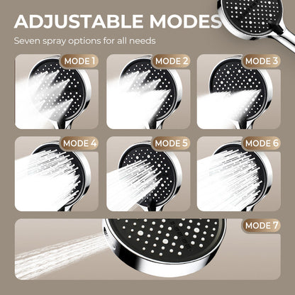 High-Pressure Adjustable Rainfall Shower Head