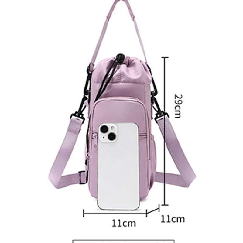 Water Bottle Carrier Bag with Phone Pockets