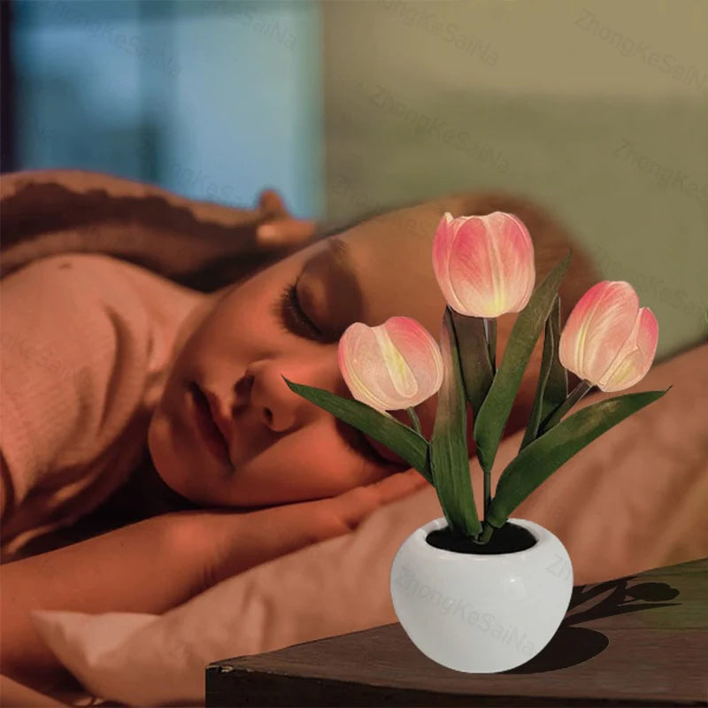 LED Tulip Night Light Flower Table Lamp🌷✨Buy 2 free shipping