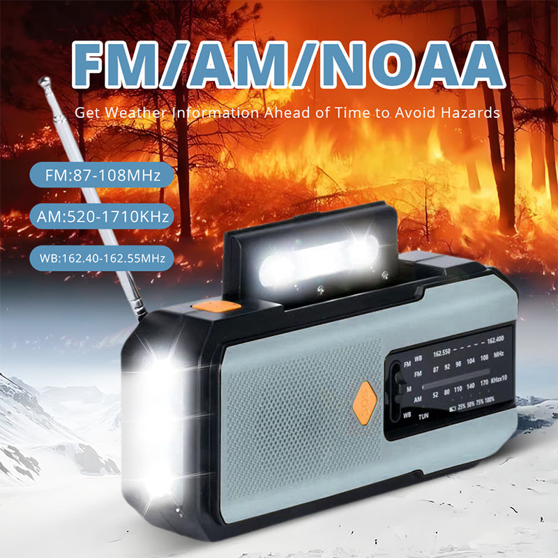 🔥Limited Time Promotion 50% OFF🔥Solar Hand-Crank Emergency Weather Radio