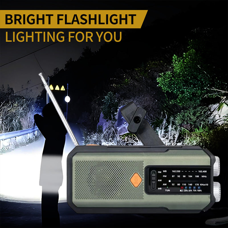 🔥Limited Time Promotion 50% OFF🔥Solar Hand-Crank Emergency Weather Radio